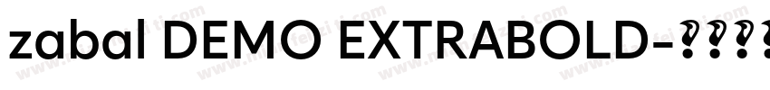 zabal DEMO EXTRABOLD字体转换